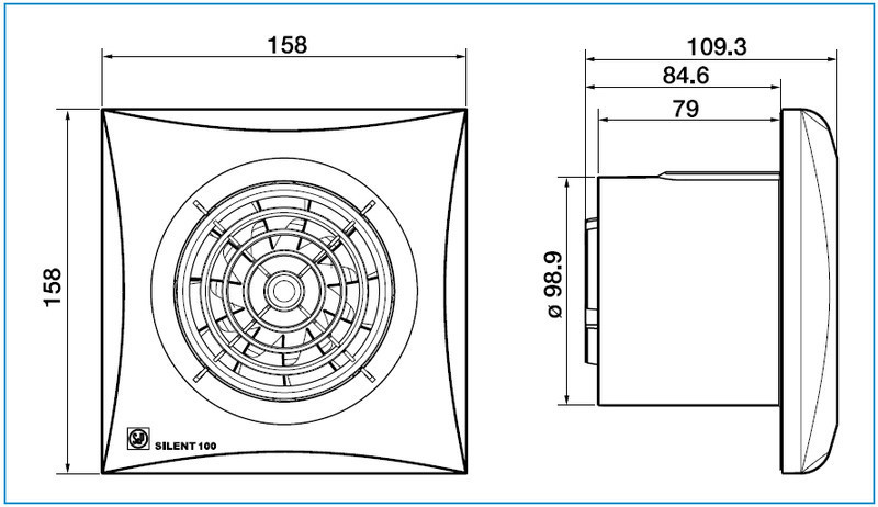Вентилятор накладной Soler & Palau Silent 100 CZ Silver